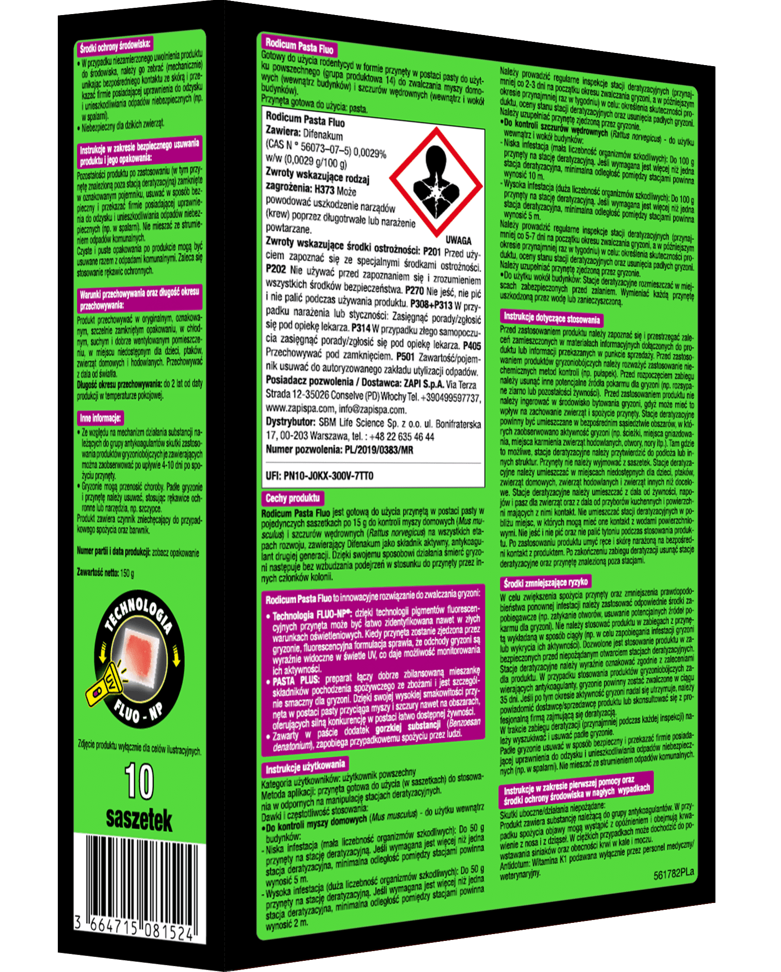 packshot rodicum pasta fluo tył